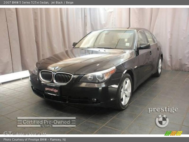 Jet Black / Beige 2007 BMW 5 Series 525xi Sedan