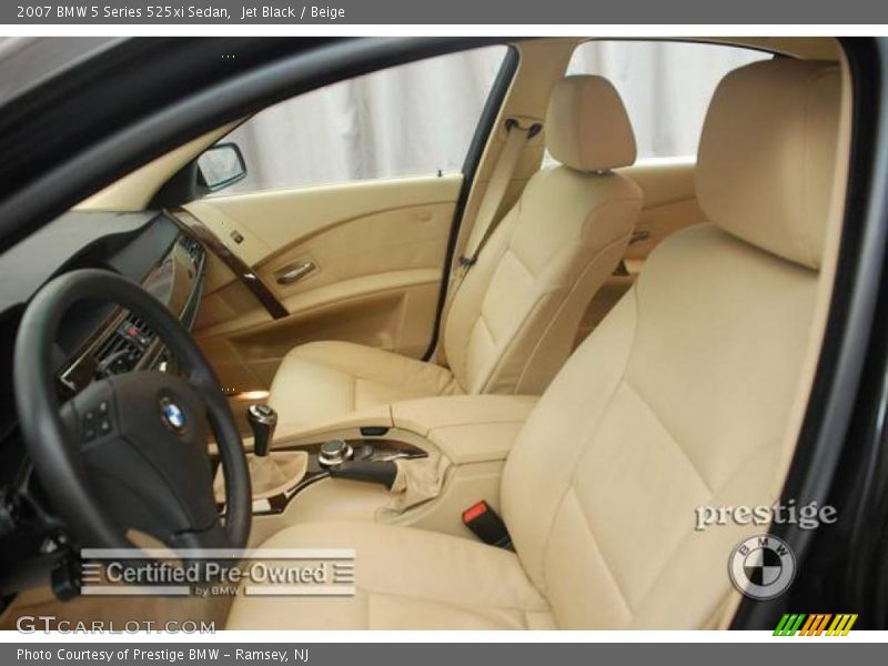 Jet Black / Beige 2007 BMW 5 Series 525xi Sedan