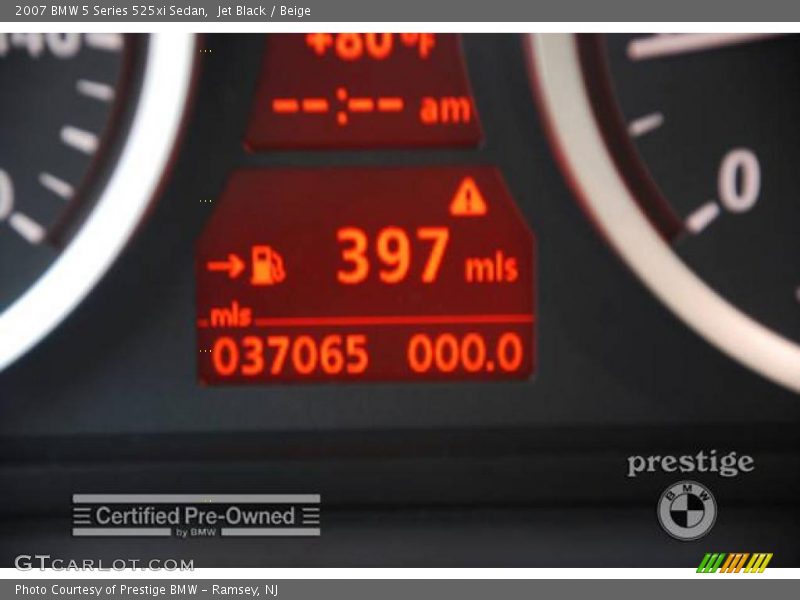 Jet Black / Beige 2007 BMW 5 Series 525xi Sedan