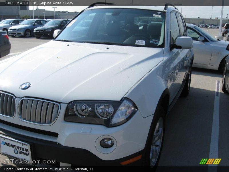 Alpine White / Grey 2007 BMW X3 3.0si