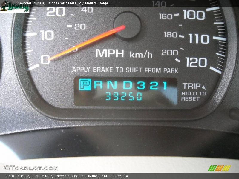 Bronzemist Metallic / Neutral Beige 2003 Chevrolet Impala