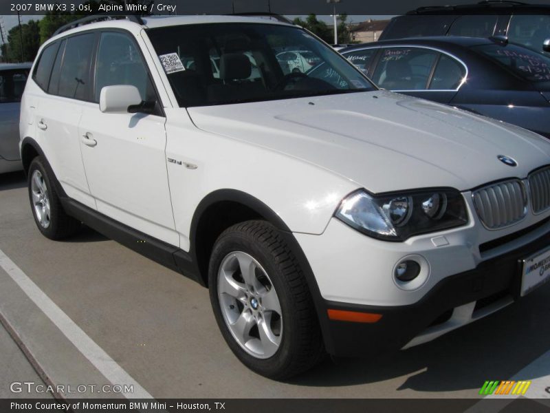 Alpine White / Grey 2007 BMW X3 3.0si