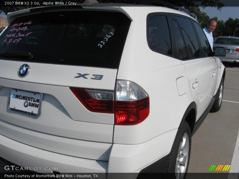 Alpine White / Grey 2007 BMW X3 3.0si