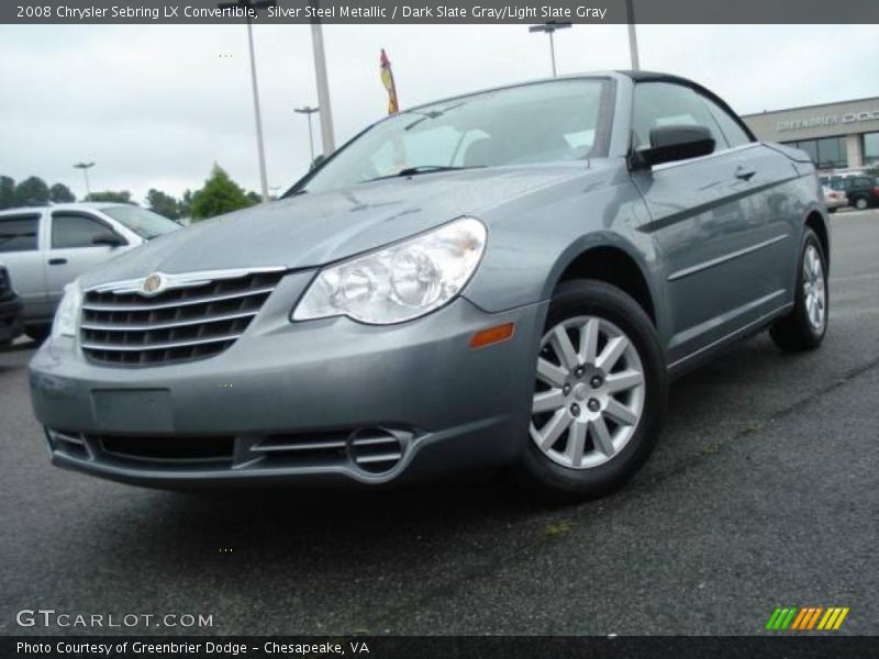 Silver Steel Metallic / Dark Slate Gray/Light Slate Gray 2008 Chrysler Sebring LX Convertible