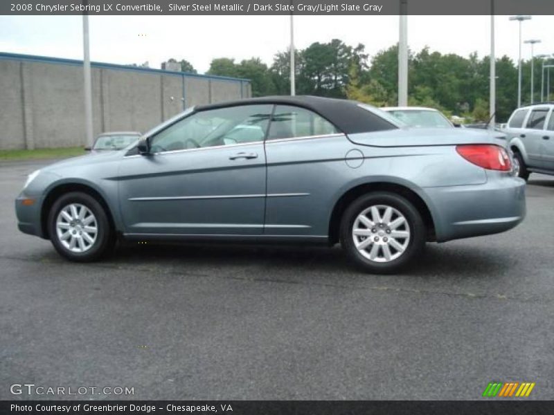 Silver Steel Metallic / Dark Slate Gray/Light Slate Gray 2008 Chrysler Sebring LX Convertible