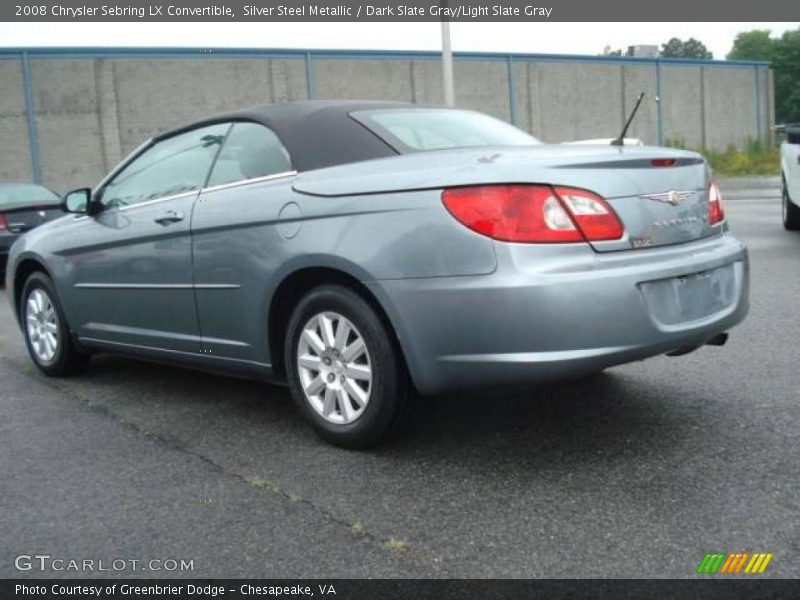 Silver Steel Metallic / Dark Slate Gray/Light Slate Gray 2008 Chrysler Sebring LX Convertible