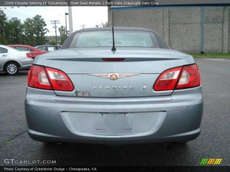 Silver Steel Metallic / Dark Slate Gray/Light Slate Gray 2008 Chrysler Sebring LX Convertible