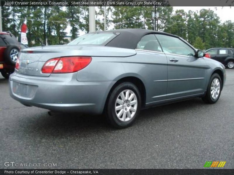 Silver Steel Metallic / Dark Slate Gray/Light Slate Gray 2008 Chrysler Sebring LX Convertible