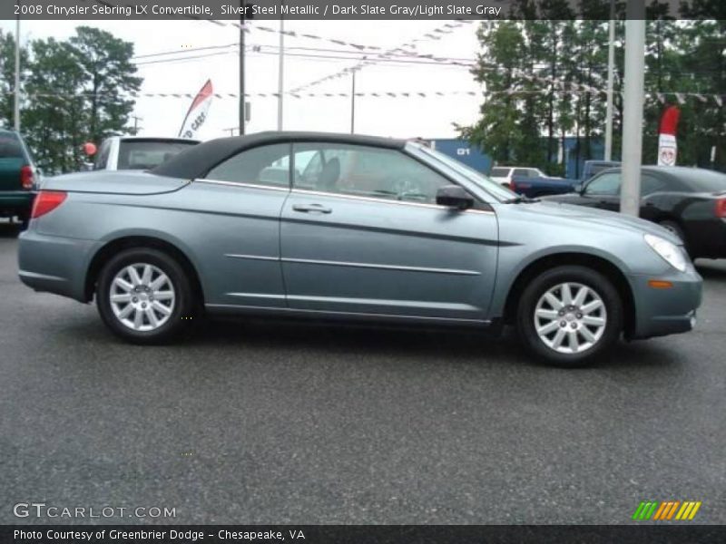 Silver Steel Metallic / Dark Slate Gray/Light Slate Gray 2008 Chrysler Sebring LX Convertible