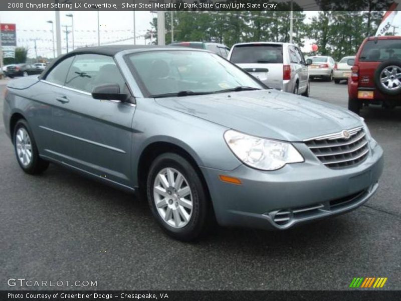 Silver Steel Metallic / Dark Slate Gray/Light Slate Gray 2008 Chrysler Sebring LX Convertible