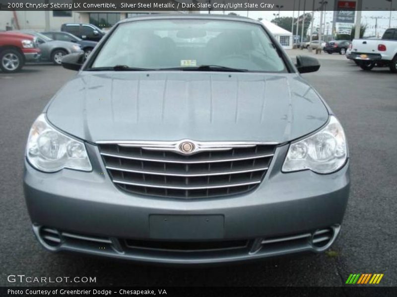 Silver Steel Metallic / Dark Slate Gray/Light Slate Gray 2008 Chrysler Sebring LX Convertible