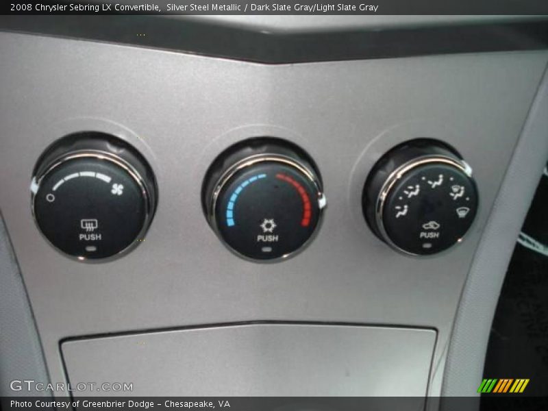 Silver Steel Metallic / Dark Slate Gray/Light Slate Gray 2008 Chrysler Sebring LX Convertible