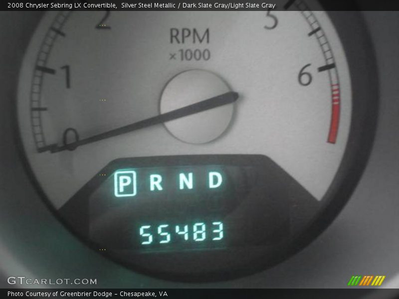 Silver Steel Metallic / Dark Slate Gray/Light Slate Gray 2008 Chrysler Sebring LX Convertible