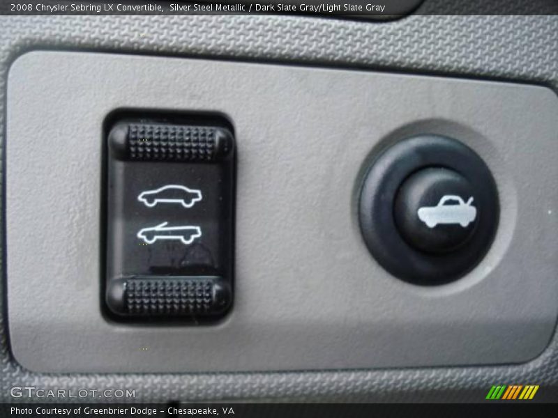 Silver Steel Metallic / Dark Slate Gray/Light Slate Gray 2008 Chrysler Sebring LX Convertible