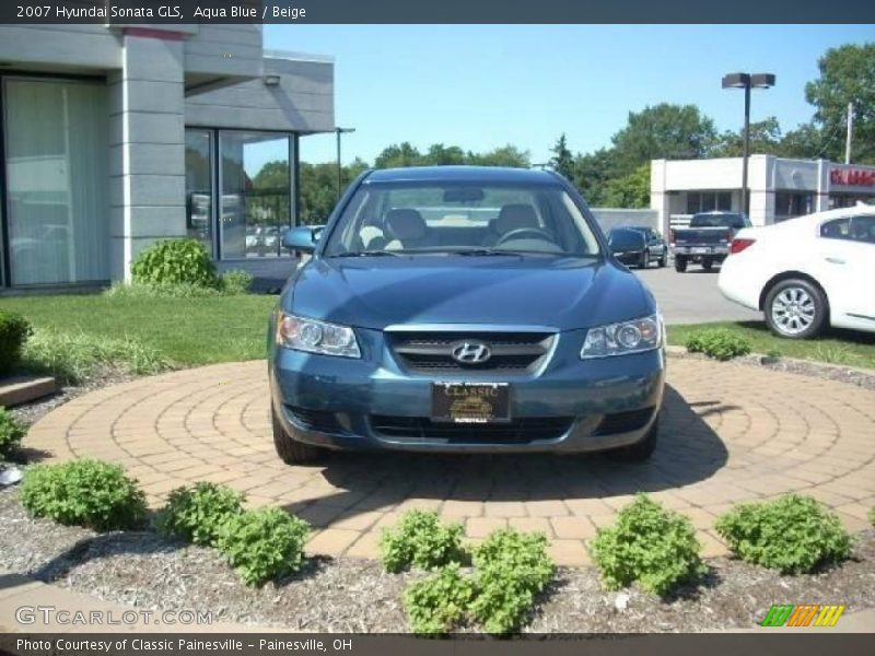 Aqua Blue / Beige 2007 Hyundai Sonata GLS