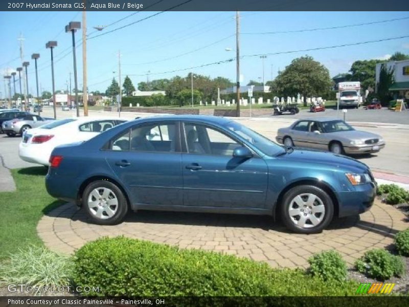 Aqua Blue / Beige 2007 Hyundai Sonata GLS