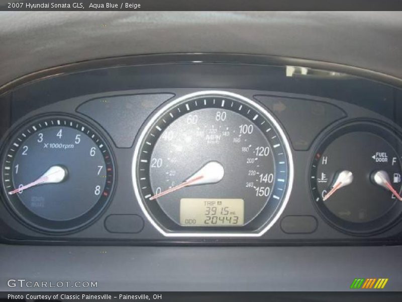 Aqua Blue / Beige 2007 Hyundai Sonata GLS