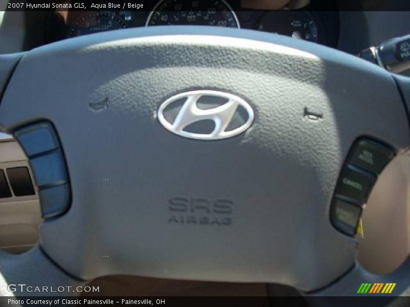 Aqua Blue / Beige 2007 Hyundai Sonata GLS