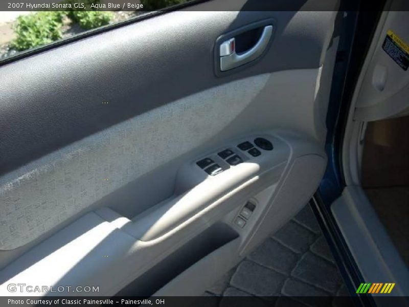 Aqua Blue / Beige 2007 Hyundai Sonata GLS