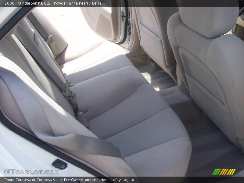 Powder White Pearl / Beige 2008 Hyundai Sonata GLS
