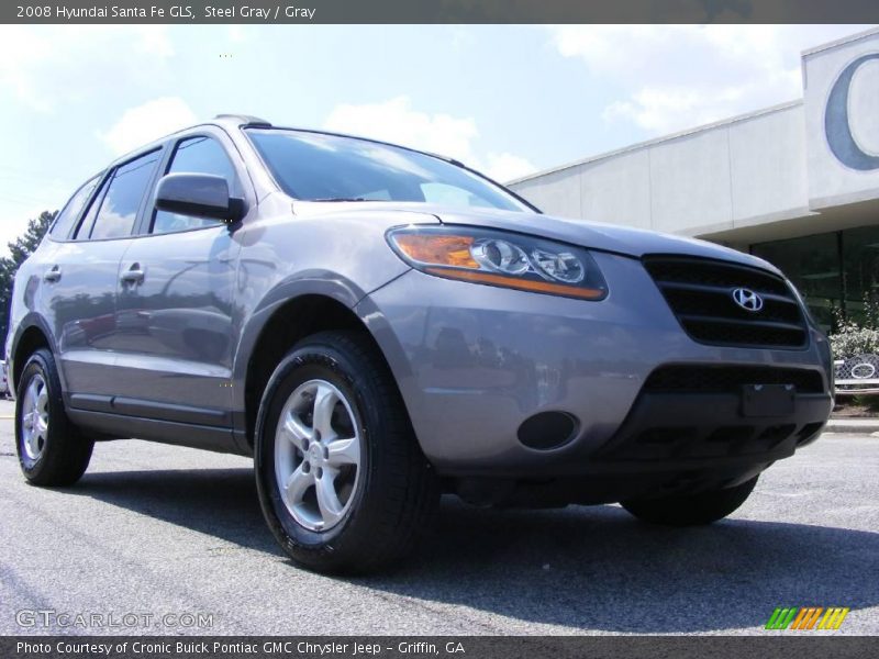 Steel Gray / Gray 2008 Hyundai Santa Fe GLS
