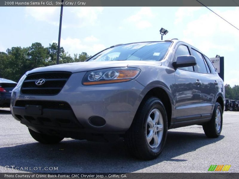 Steel Gray / Gray 2008 Hyundai Santa Fe GLS