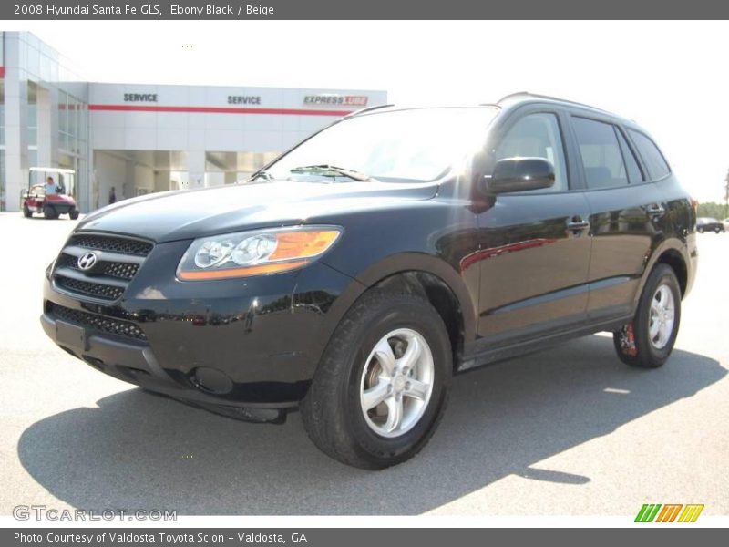Ebony Black / Beige 2008 Hyundai Santa Fe GLS