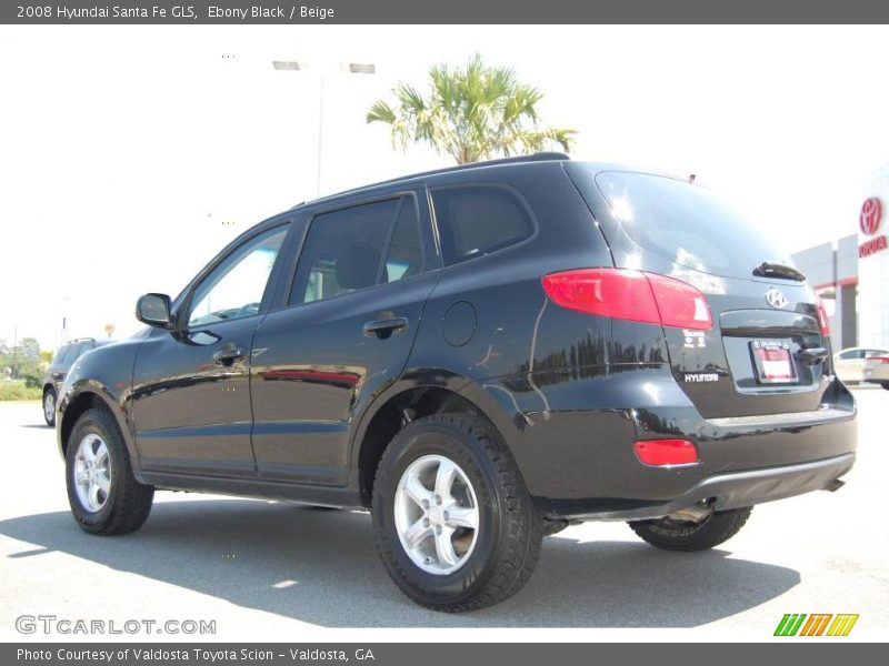 Ebony Black / Beige 2008 Hyundai Santa Fe GLS