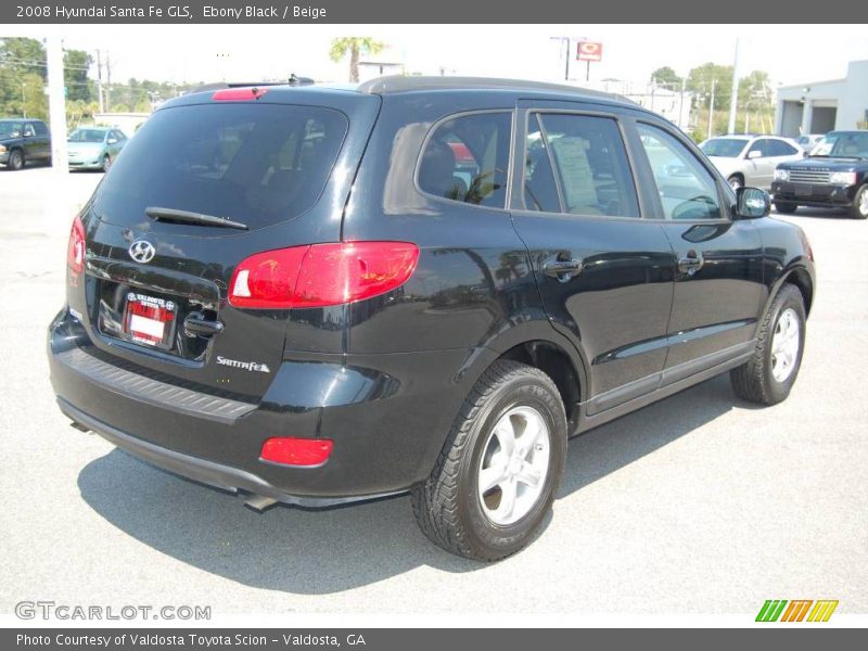 Ebony Black / Beige 2008 Hyundai Santa Fe GLS