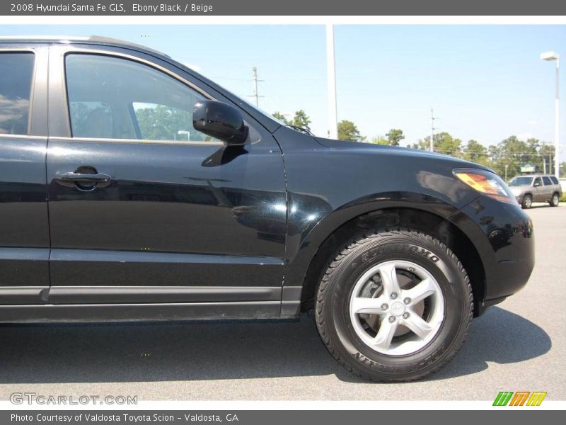 Ebony Black / Beige 2008 Hyundai Santa Fe GLS