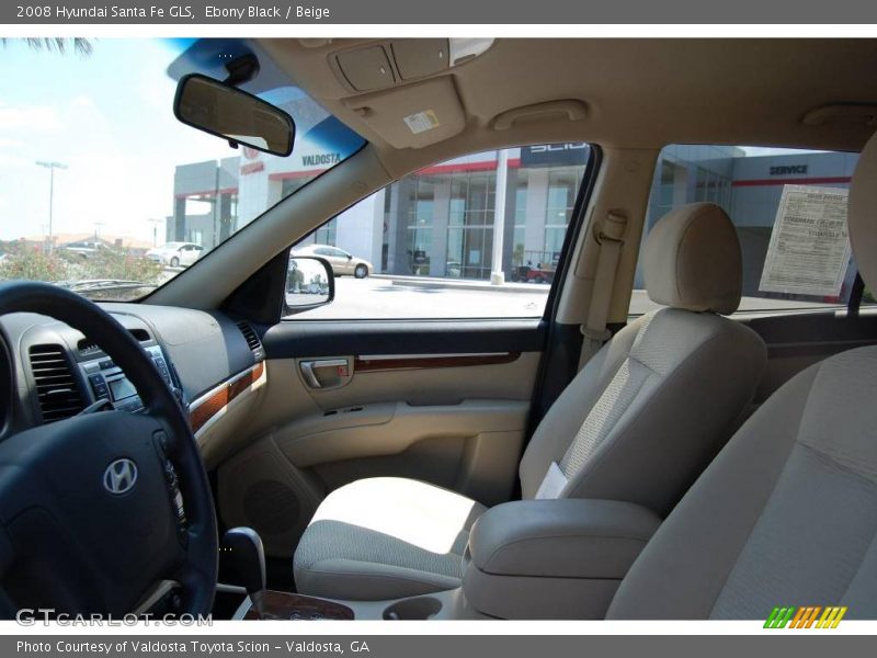 Ebony Black / Beige 2008 Hyundai Santa Fe GLS