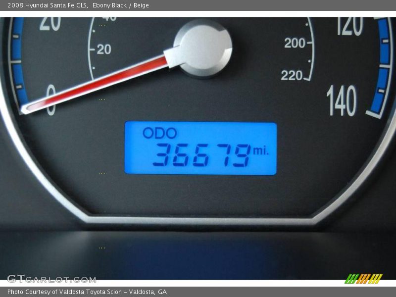 Ebony Black / Beige 2008 Hyundai Santa Fe GLS