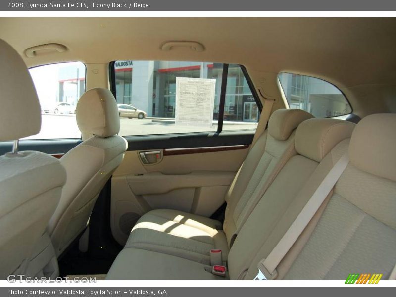 Ebony Black / Beige 2008 Hyundai Santa Fe GLS