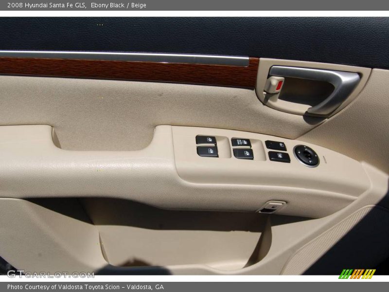 Ebony Black / Beige 2008 Hyundai Santa Fe GLS