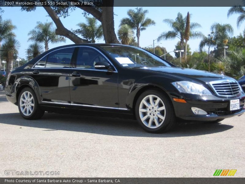 Black / Black 2007 Mercedes-Benz S 550 Sedan
