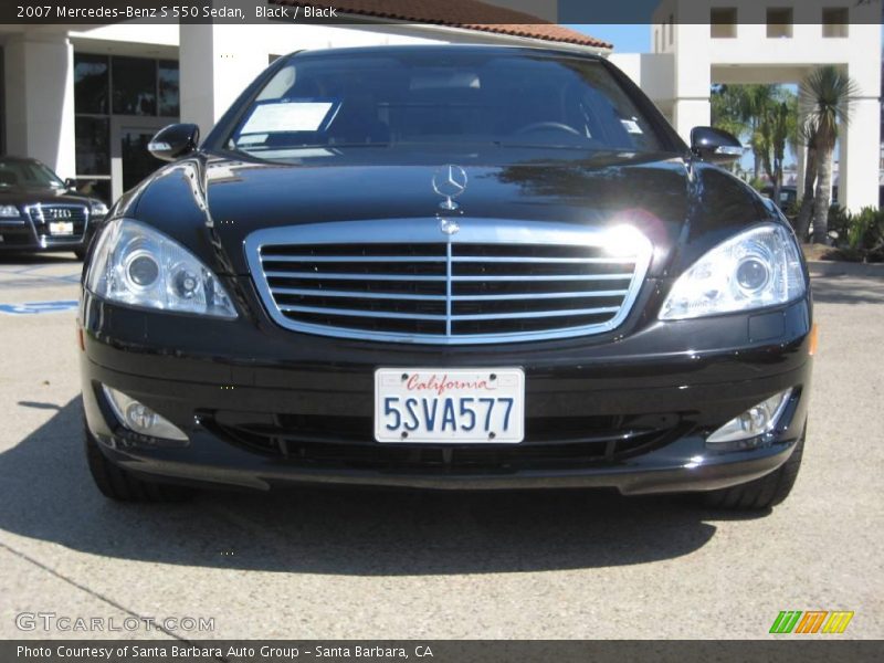 Black / Black 2007 Mercedes-Benz S 550 Sedan