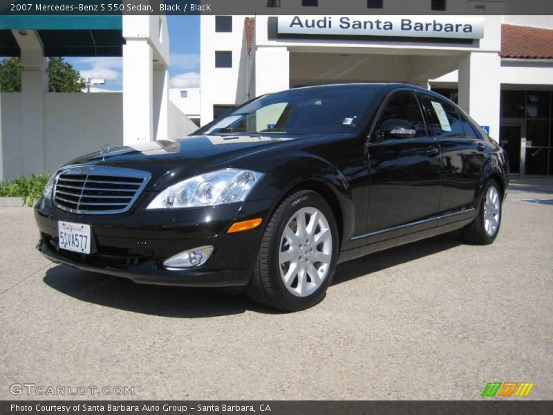 Black / Black 2007 Mercedes-Benz S 550 Sedan