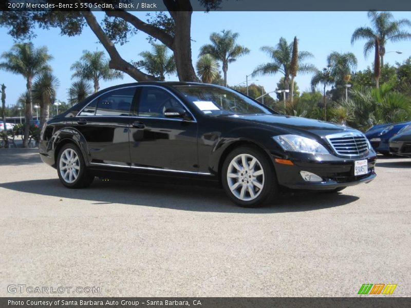 Black / Black 2007 Mercedes-Benz S 550 Sedan