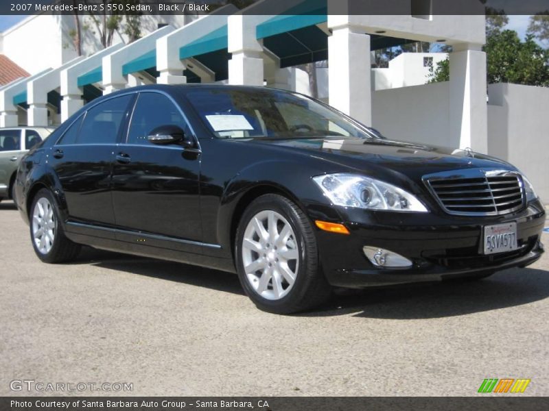 Black / Black 2007 Mercedes-Benz S 550 Sedan