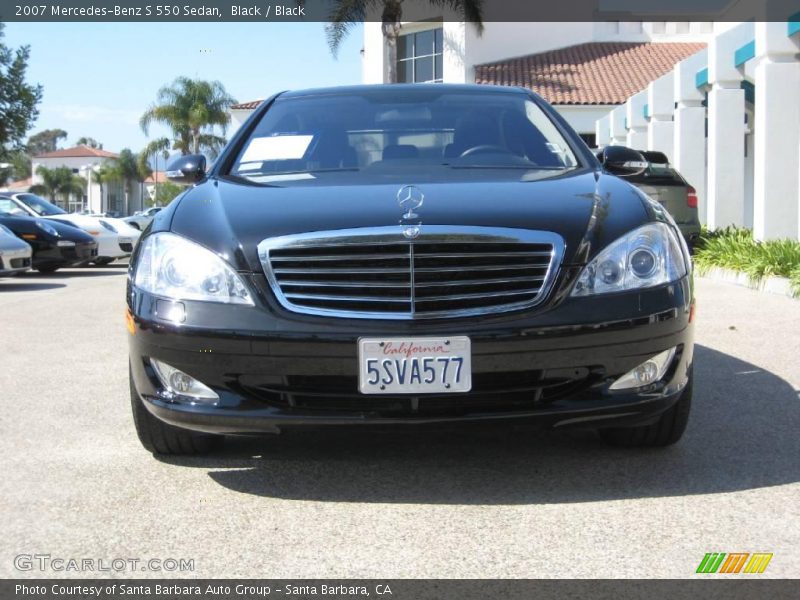 Black / Black 2007 Mercedes-Benz S 550 Sedan