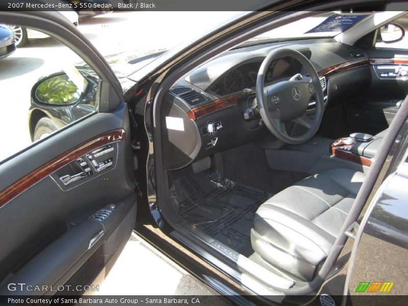Black / Black 2007 Mercedes-Benz S 550 Sedan