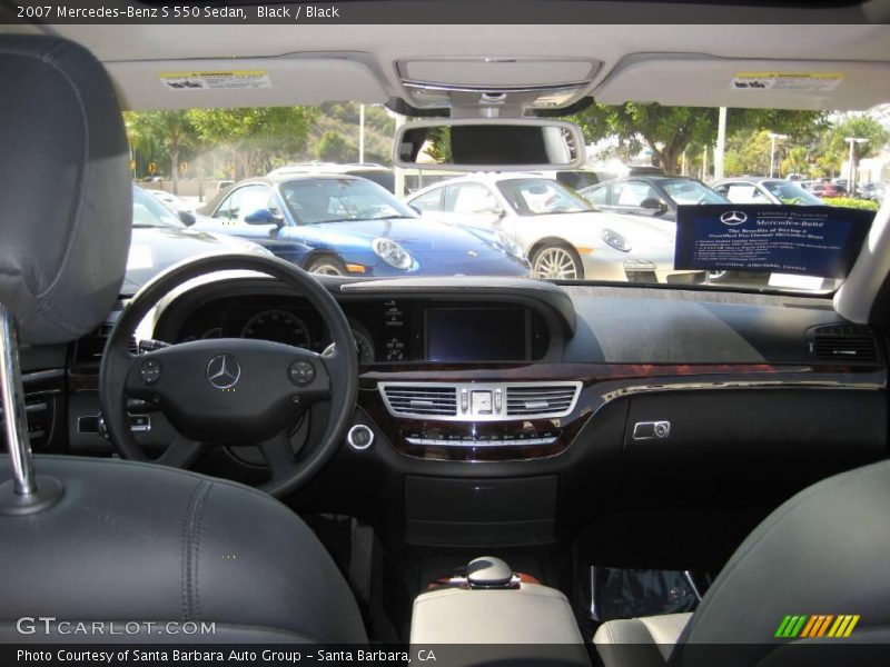 Black / Black 2007 Mercedes-Benz S 550 Sedan