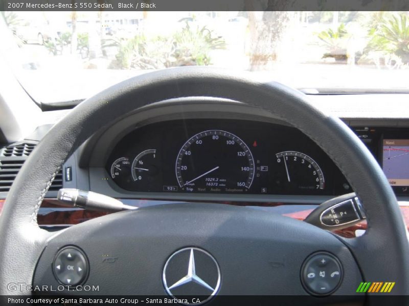 Black / Black 2007 Mercedes-Benz S 550 Sedan