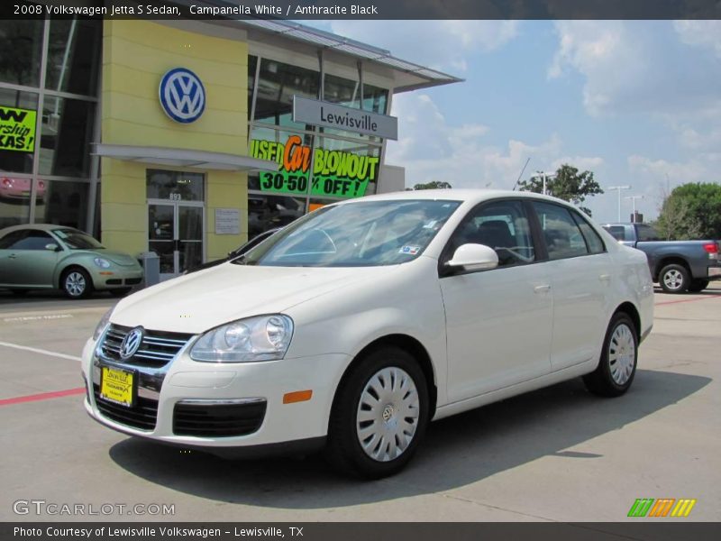 Campanella White / Anthracite Black 2008 Volkswagen Jetta S Sedan