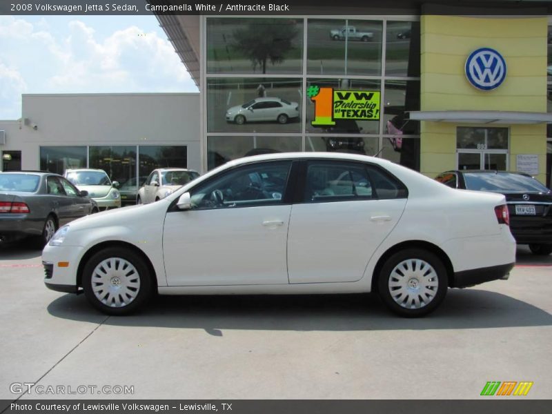Campanella White / Anthracite Black 2008 Volkswagen Jetta S Sedan