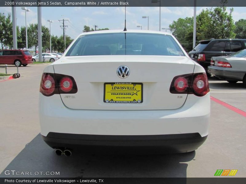 Campanella White / Anthracite Black 2008 Volkswagen Jetta S Sedan