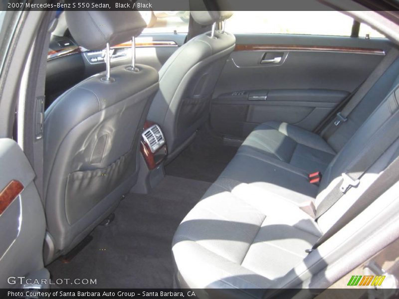 Black / Black 2007 Mercedes-Benz S 550 Sedan