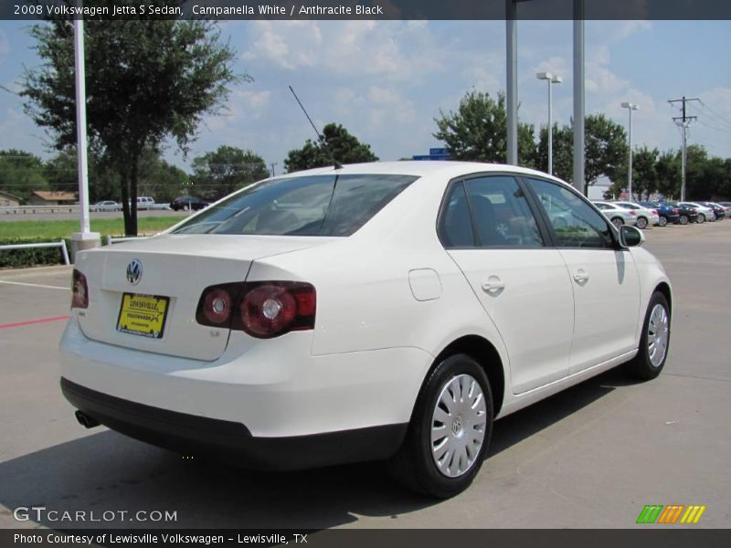 Campanella White / Anthracite Black 2008 Volkswagen Jetta S Sedan