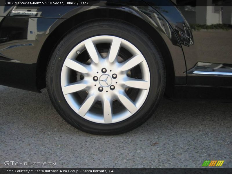 Black / Black 2007 Mercedes-Benz S 550 Sedan