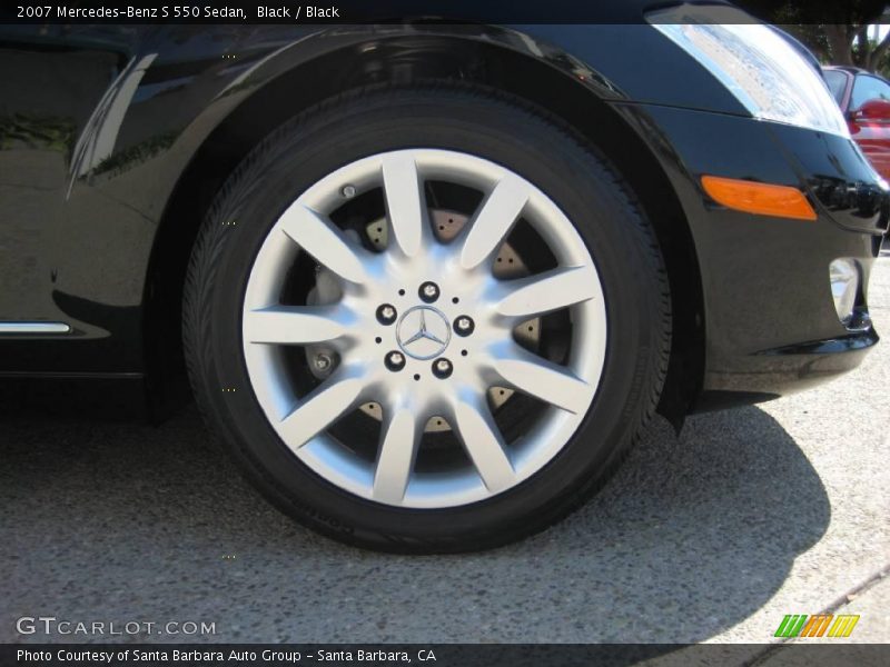 Black / Black 2007 Mercedes-Benz S 550 Sedan